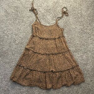 Mini cheetah print dress